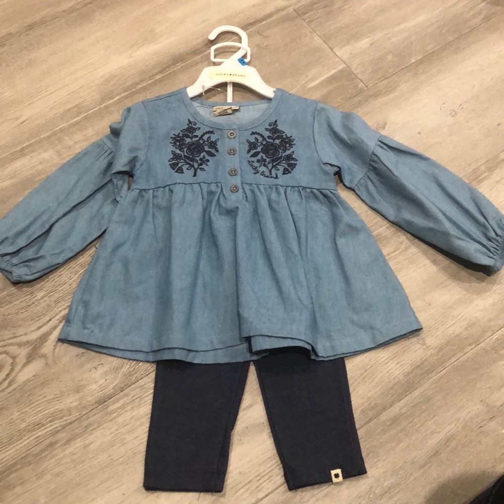 NWOT! 2- Piece Matching Denim Shirt & Pant Set